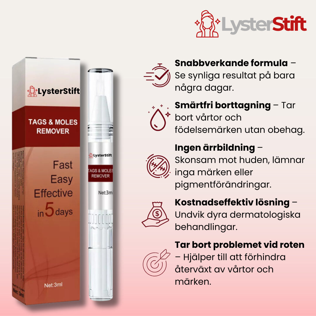 LysterStift™ | Säg Hej Då Till Vårtor och Födelsemärken Med Enkelhet!