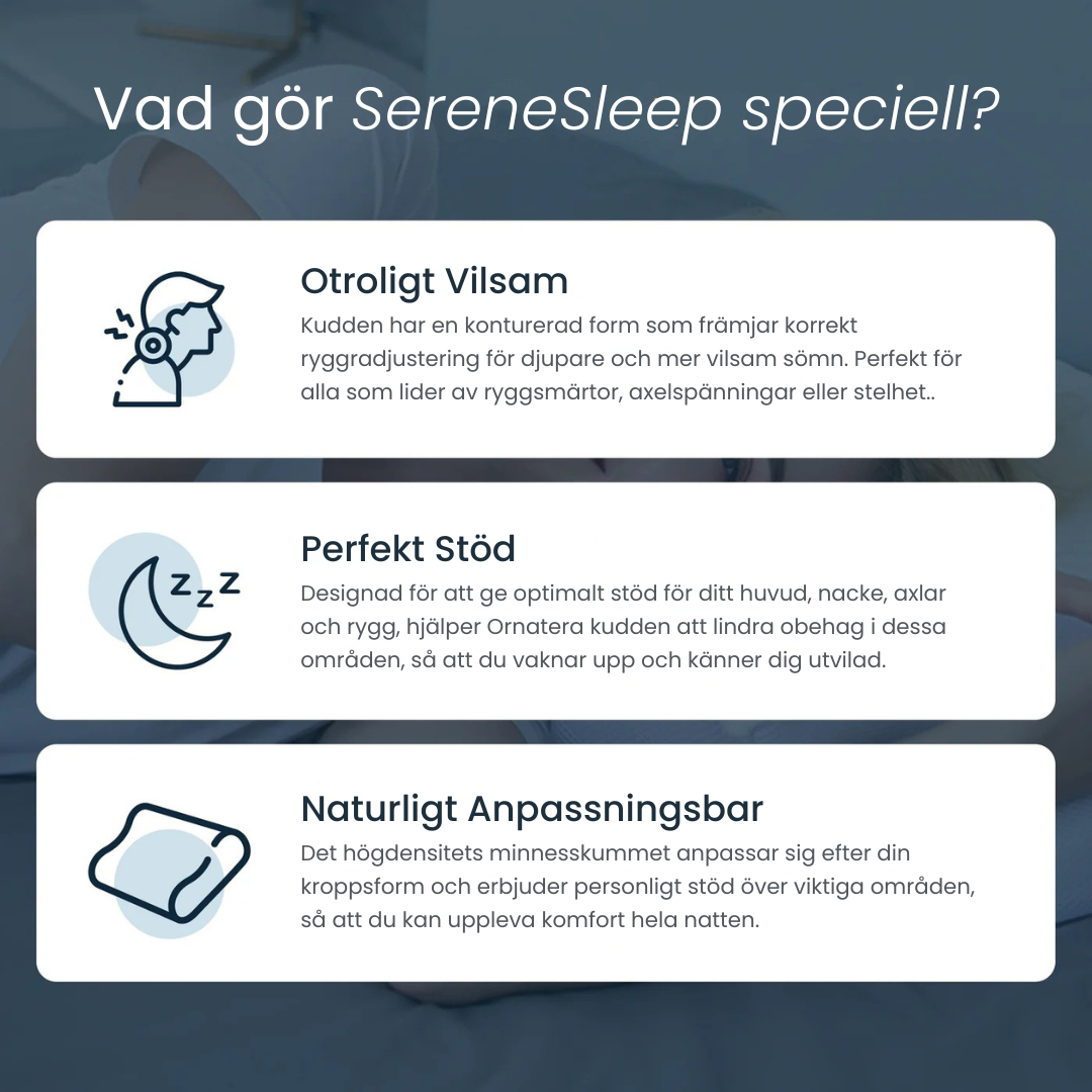 SereneSleep™ | Ortopedisk stödkudde