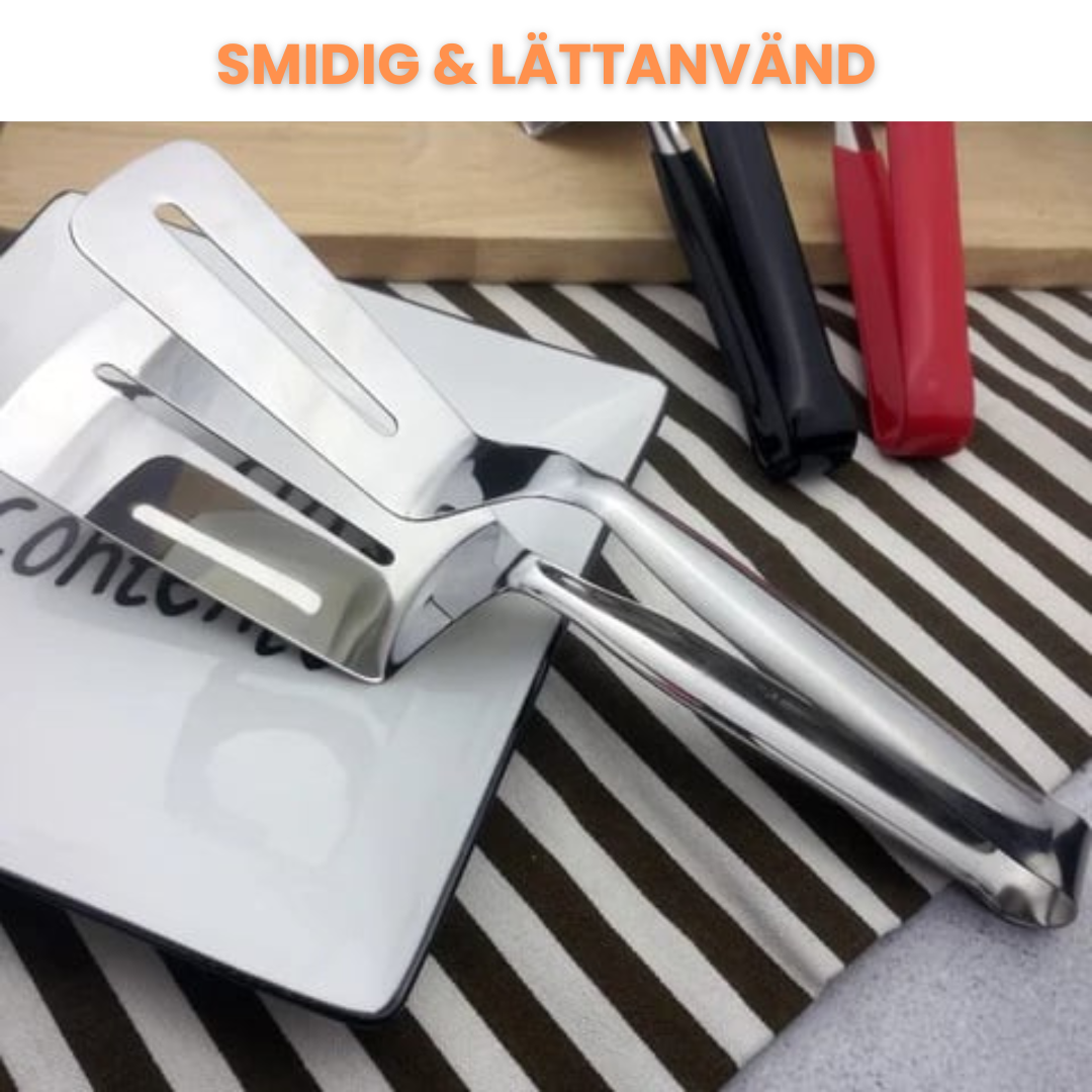EasyFlip™ | 2-i-1 Spateltång – Vänd, Greppa & Servera med Lätthet!