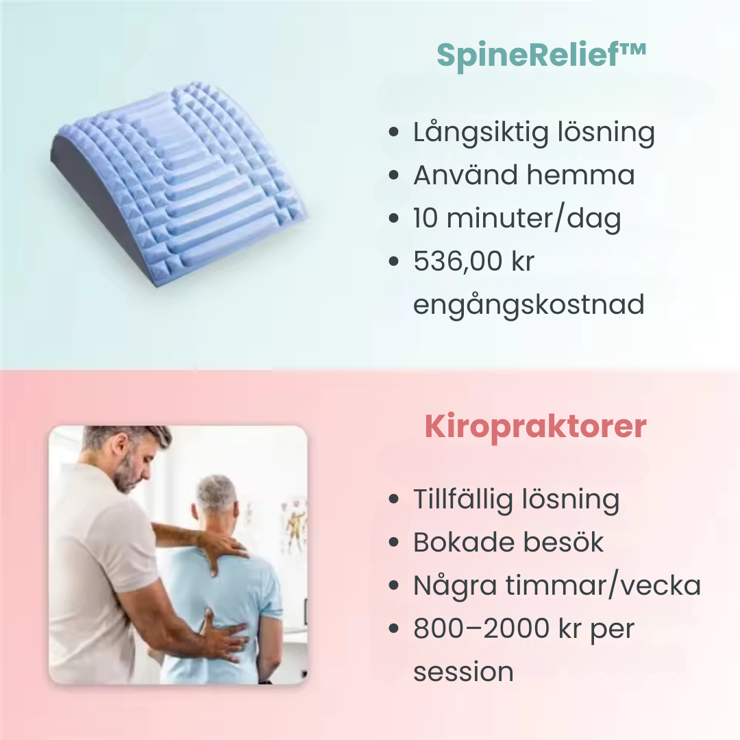SpineRelief™ | Ergonomisk sträckare för lindring av nack- och ryggsmärta