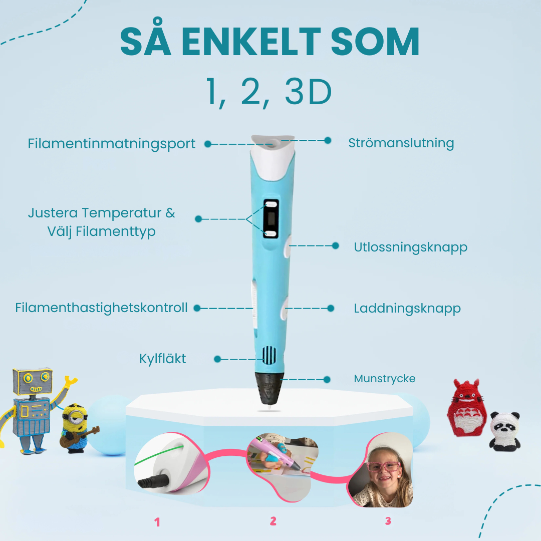 3DMaster™ - Startpaket för Kreativ 3D-Ritning
