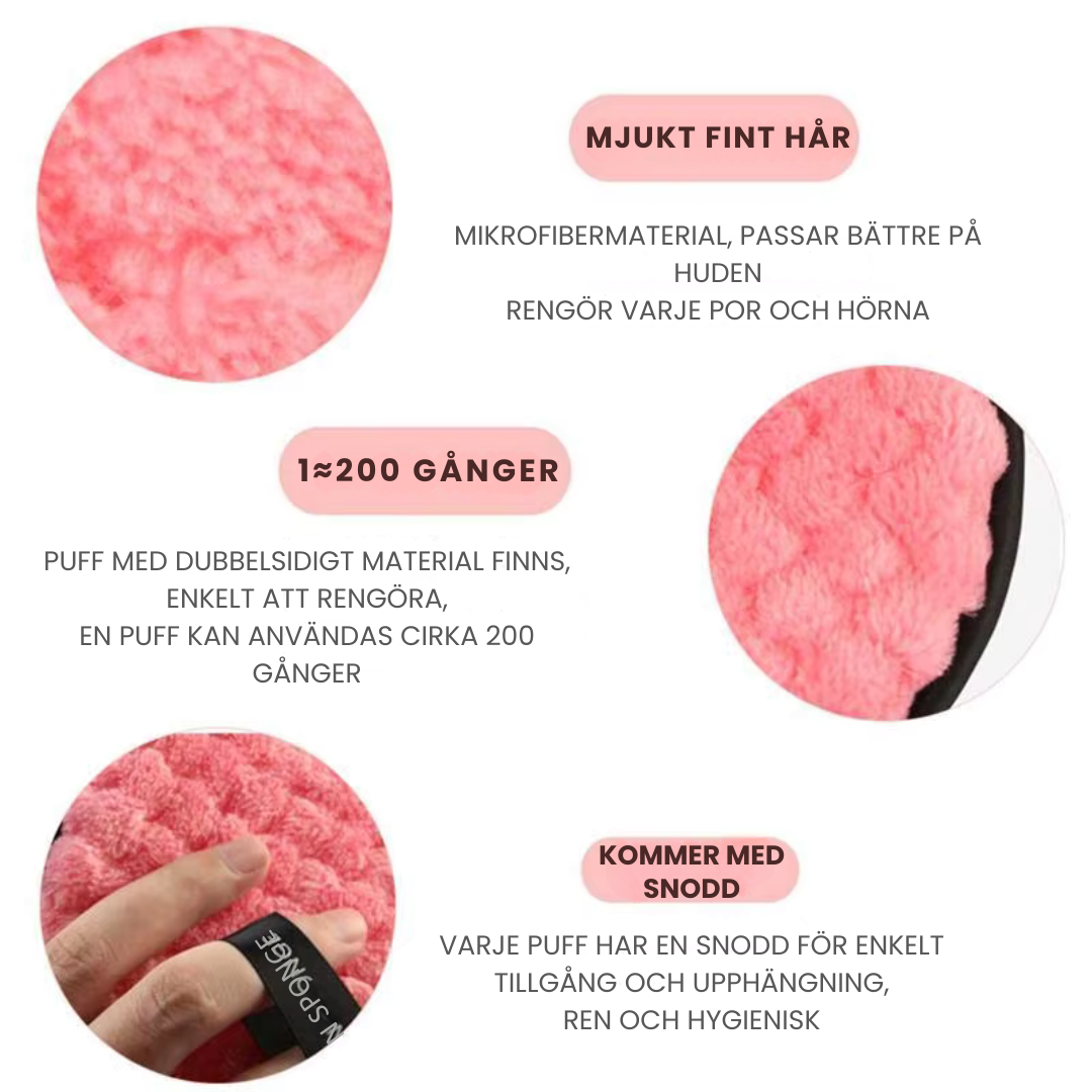 EcoBeauty™ | Mjuka Mikrofiber Sminkpads – Miljövänliga och Återanvändbara (15 stycken/förpackning)