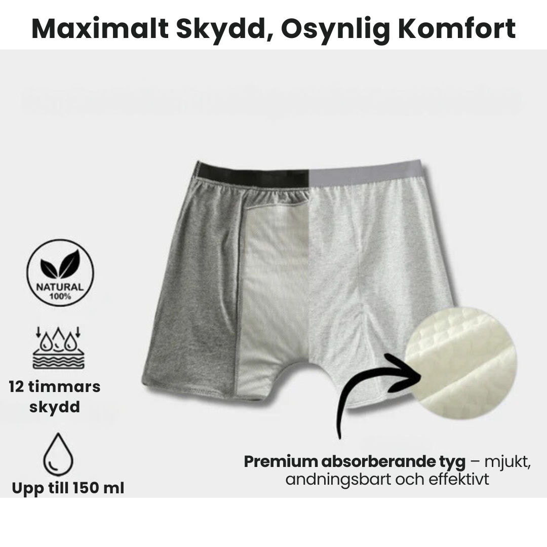 AbsorbX™ - 150ML Superabsorberande Boxershorts | 1+1 Gratis