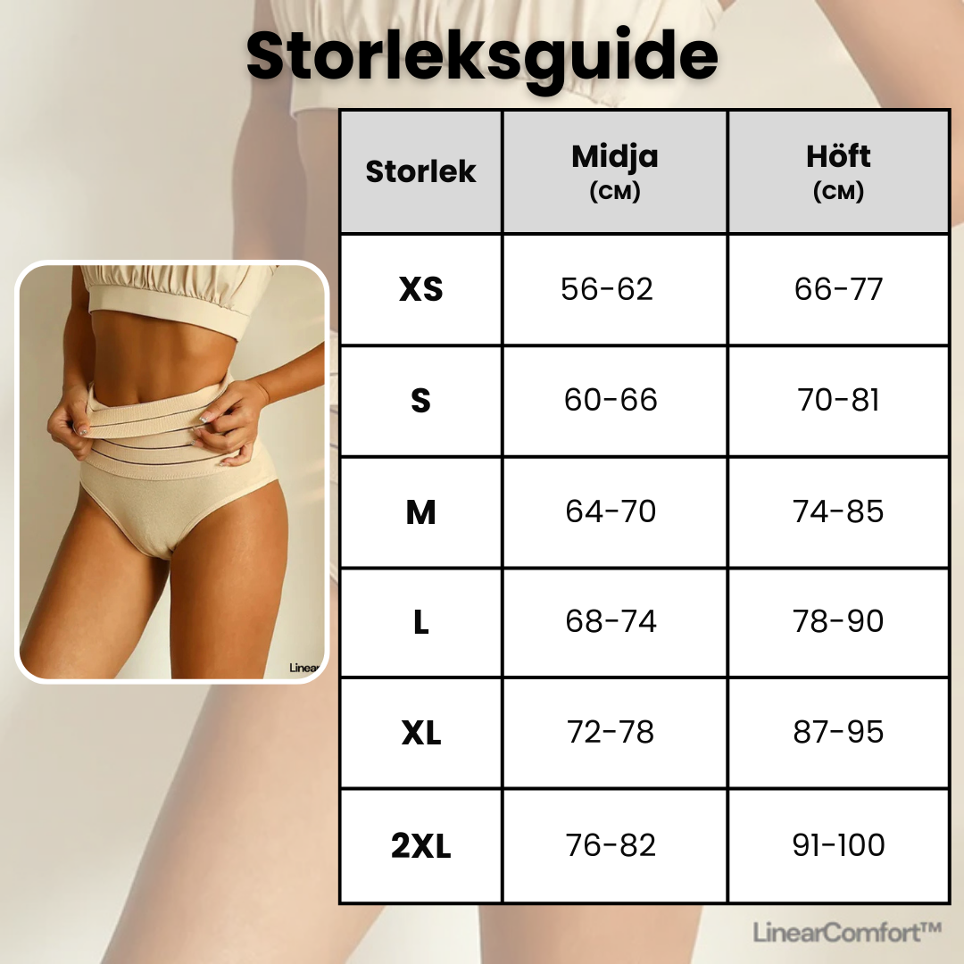 LinearComfort™ | Sömlös magformare | 3+3 GRATIS