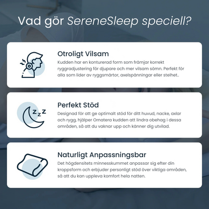 SereneSleep™ | Ortopedisk stödkudde