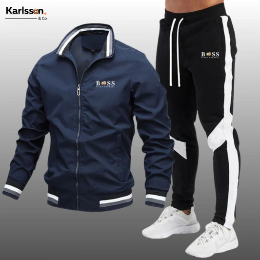 B👊🏻SS™ Träningsdräkt Herr 2024 | Joggingdräkt med ståkrage & dragkedja