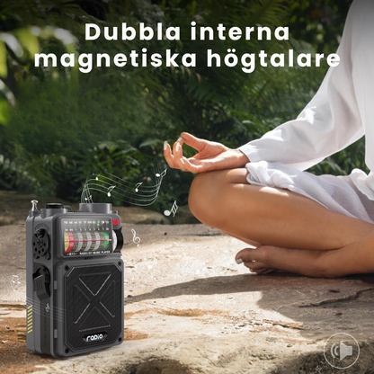 SafeSignal™ | Solcellsdriven Vevradio för Nödsituationer