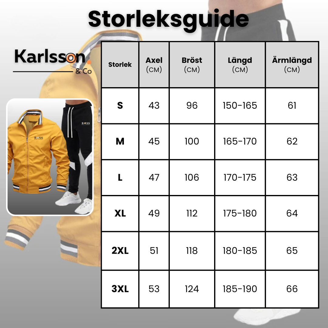 B👊🏻SS™ Träningsdräkt Herr 2024 | Joggingdräkt med ståkrage & dragkedja