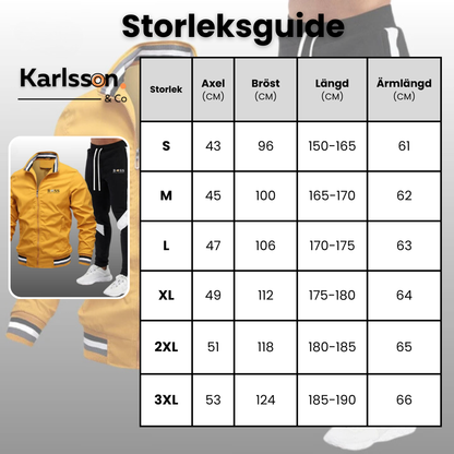 B👊🏻SS™ Träningsdräkt Herr 2024 | Joggingdräkt med ståkrage & dragkedja