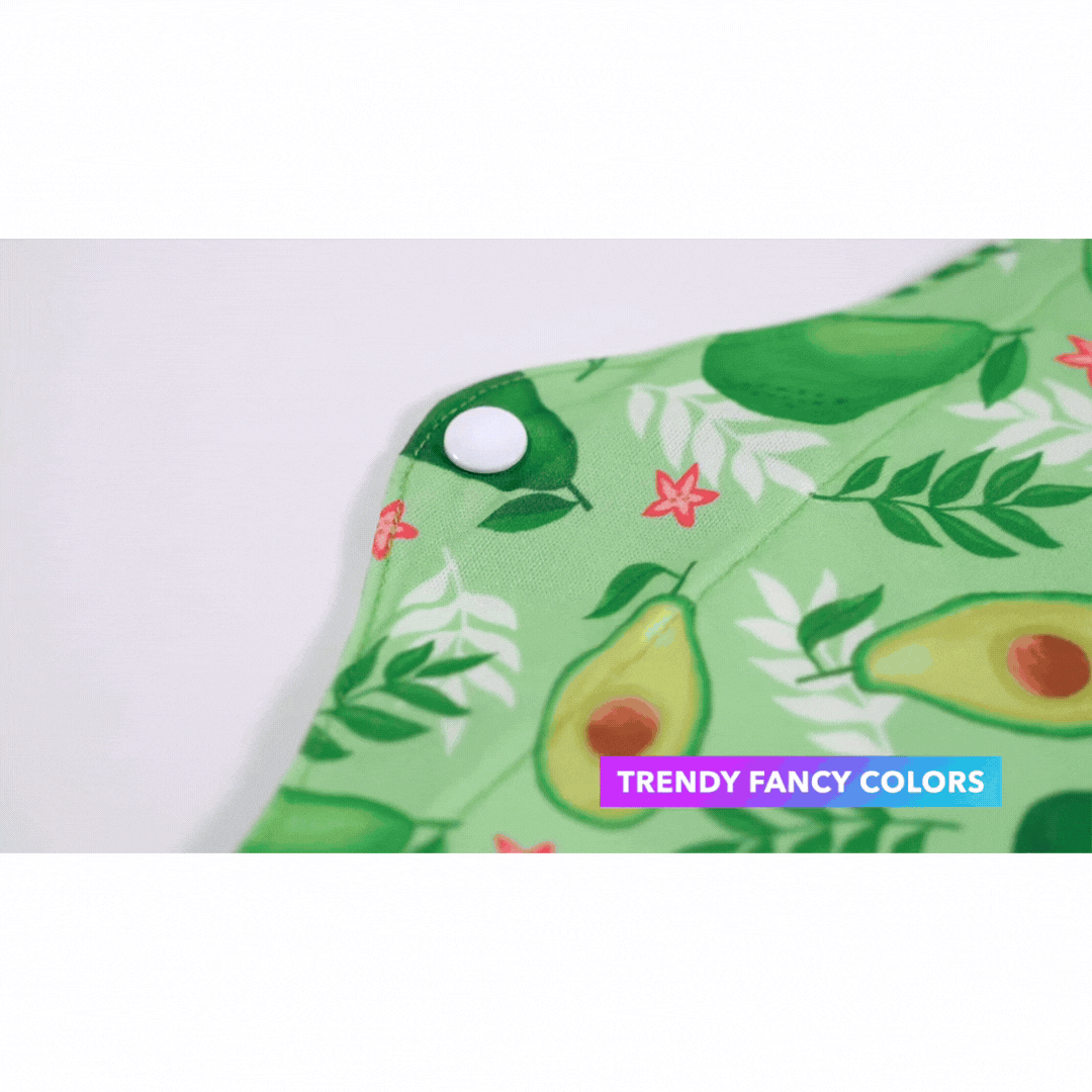 EcoPad™ - Miljövänliga, Tvättbara Menstruationsskydd med Bambukol (Paket med 6 + Förvaringspåse)
