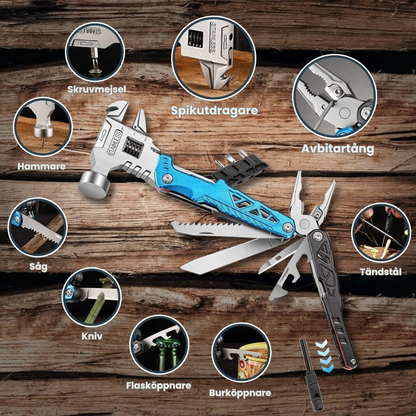 HandyPro™ – 18-i-1 Multifunktionell Hammare och Verktygssats